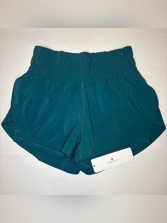 CRZ YOGA Pants - CRZ YOGA Women’s Blue/Green High-Waist Running Shorts, Medium NWT